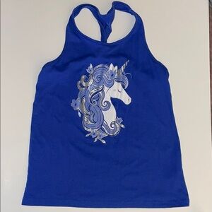 Blue Unicorn Tank Top Medium